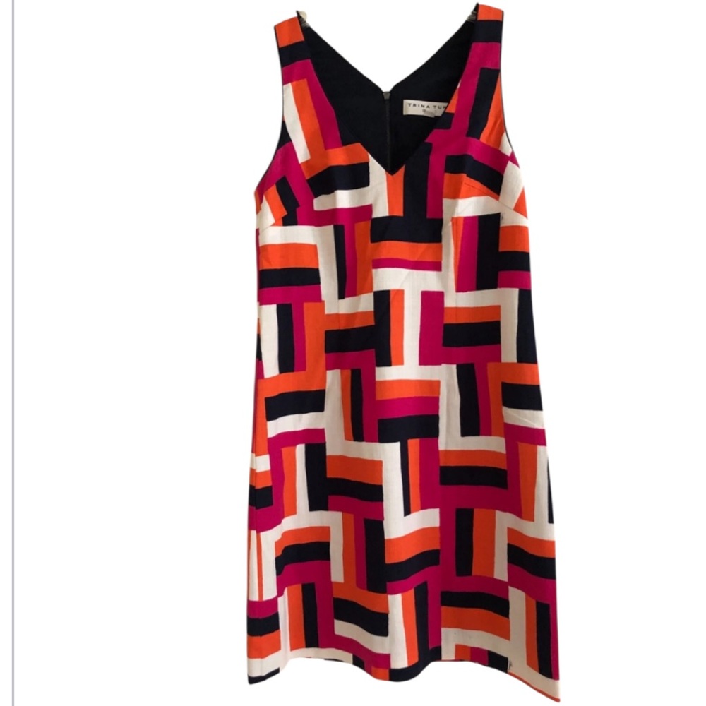 Trina Turk Emilie mod shift dress size 2